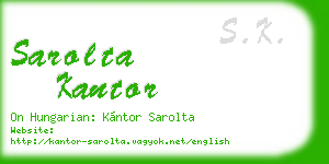 sarolta kantor business card